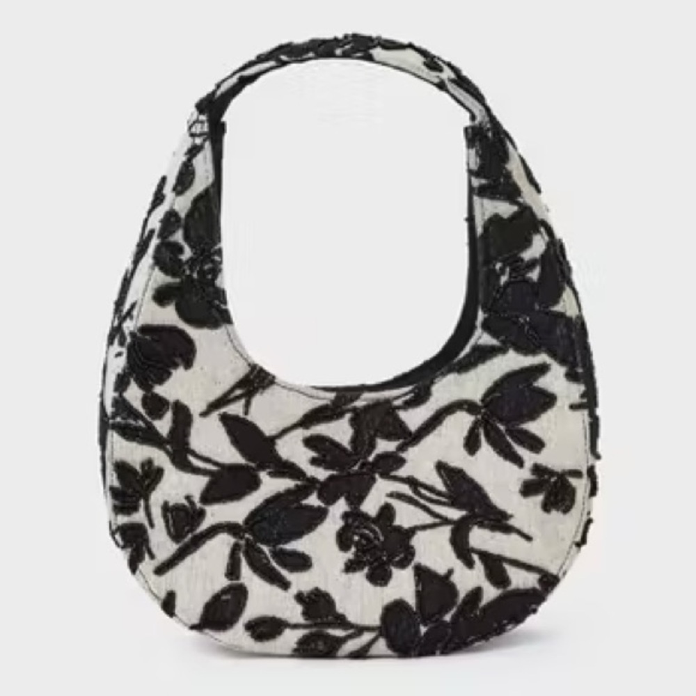 A New Day Beaded Black and White Handbag - Picture 2 of 8